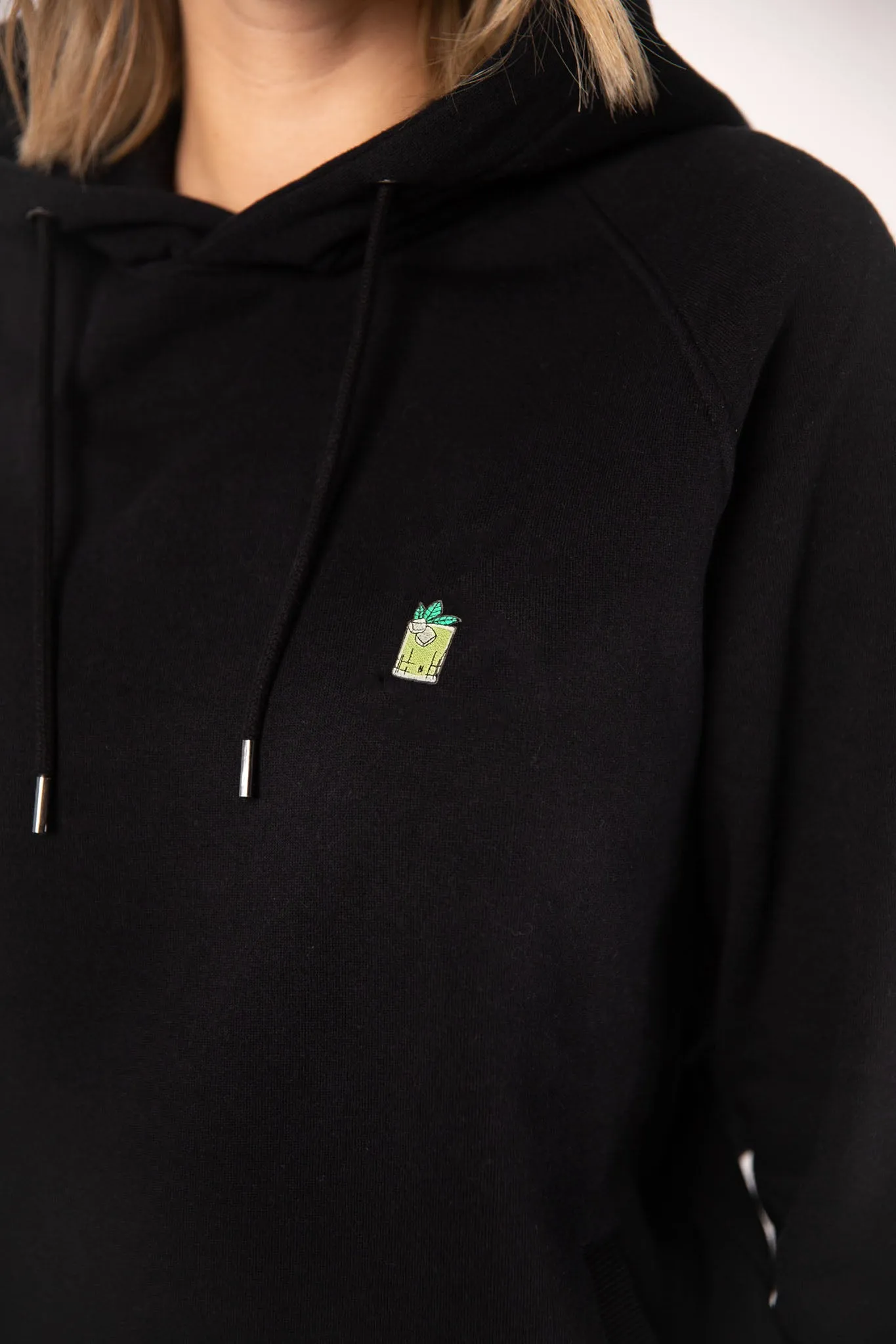 Gin Basil Smash | Bestickter Bio-Baumwoll Frauen Hoodie