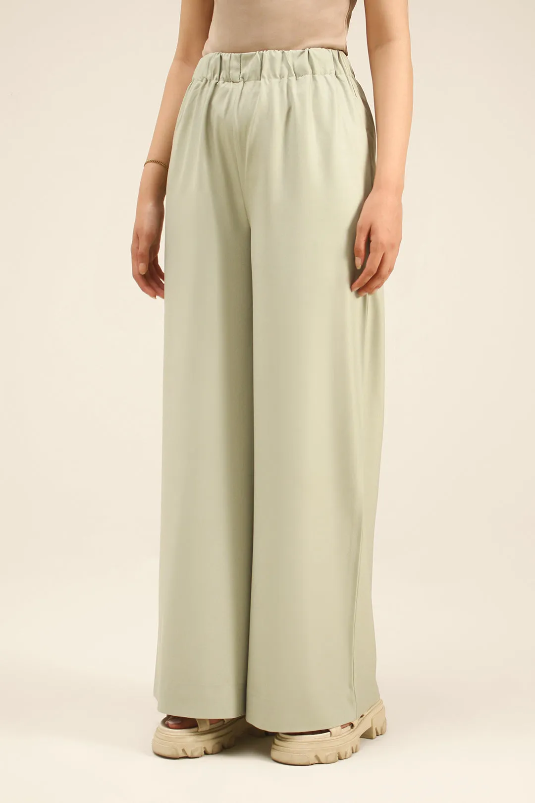 Green Wide Leg Pants