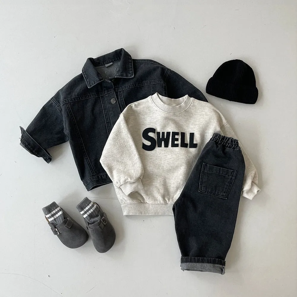 Grey Sweatshirt and Joggers Set