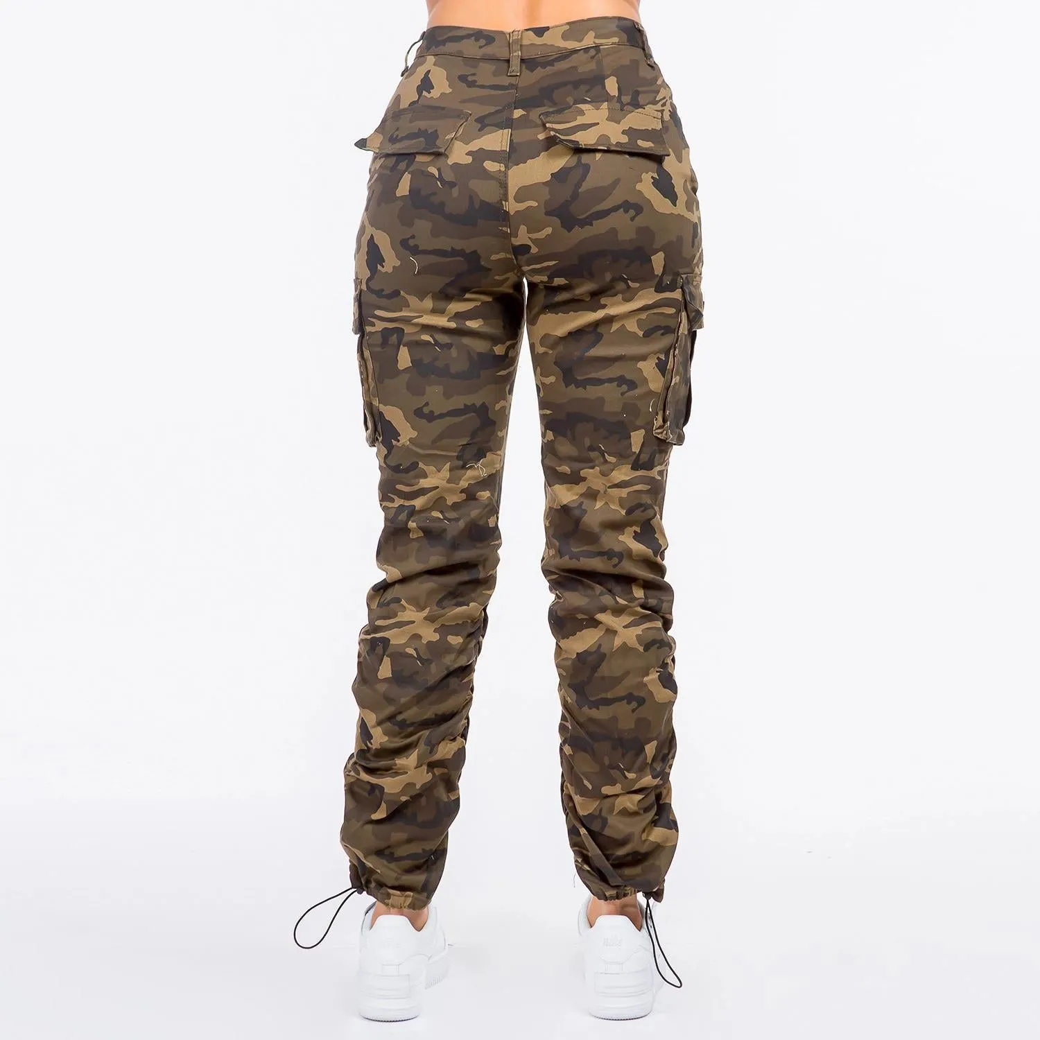 High Waist Shirred Leg Joggers