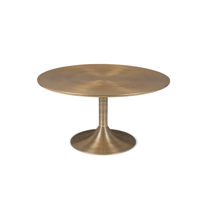 Hypnotising Round Coffee Table Gold