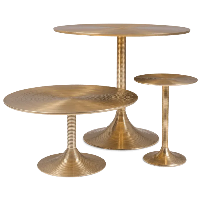 Hypnotising Round Coffee Table Gold