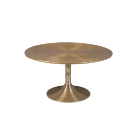 Hypnotising Round Coffee Table Gold