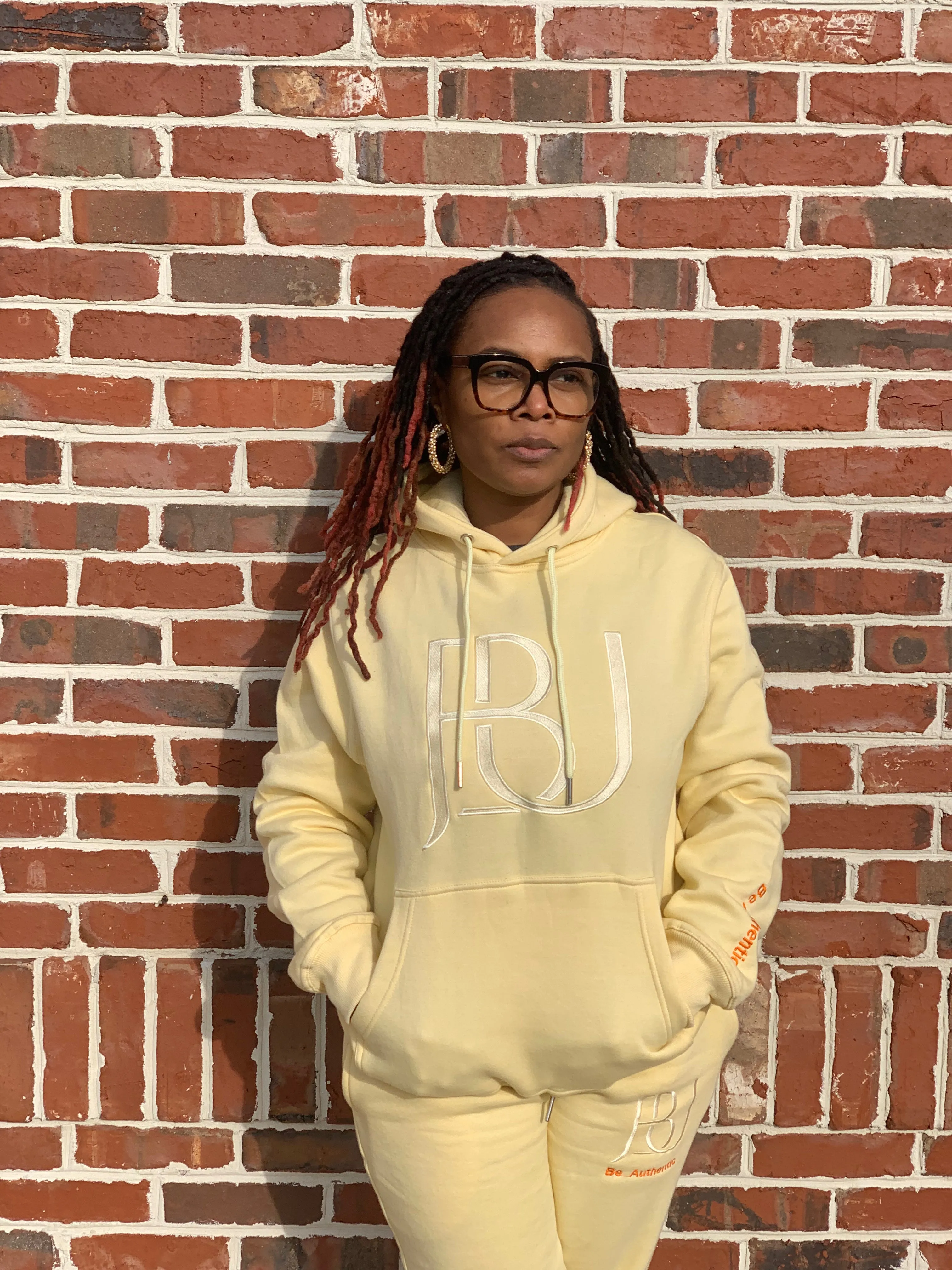 JBU Cream Embroidered Hoodie
