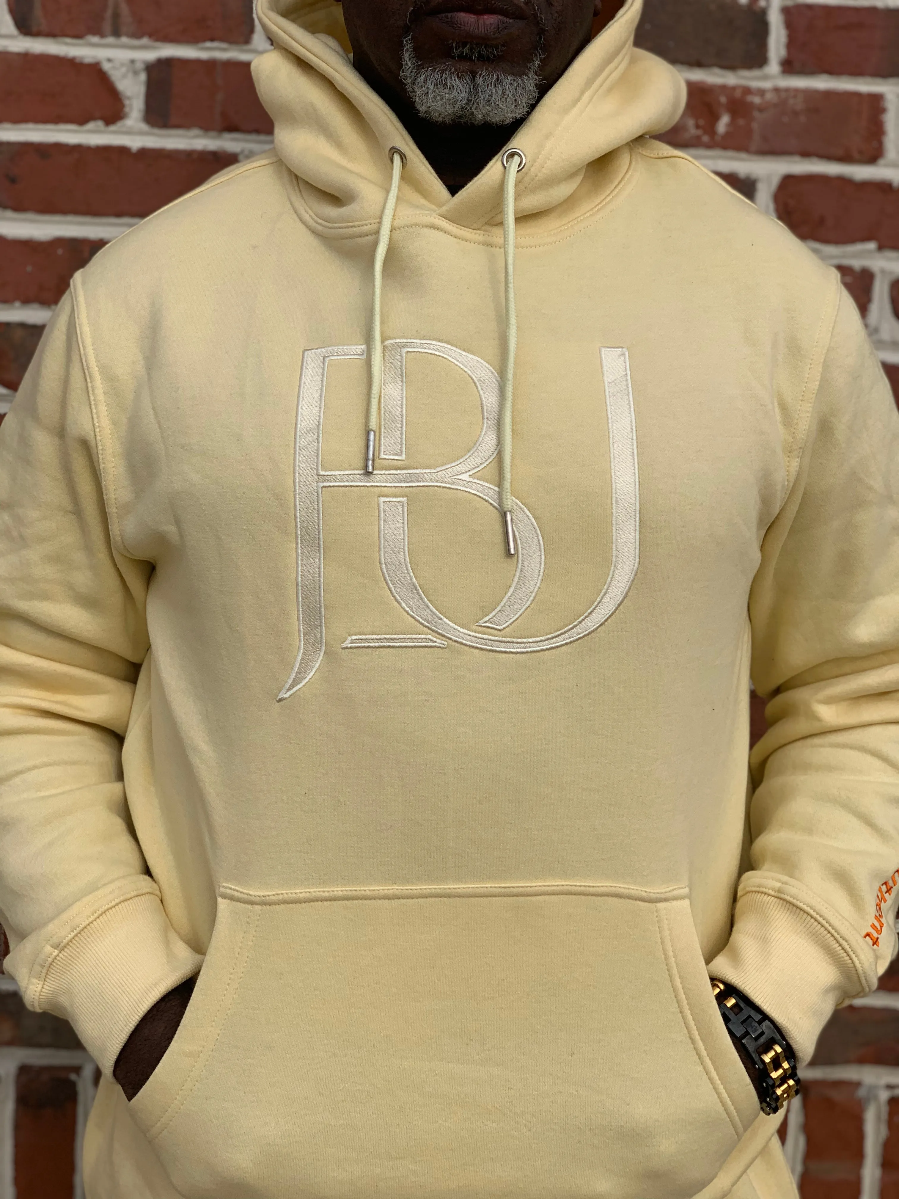 JBU Cream Embroidered Hoodie