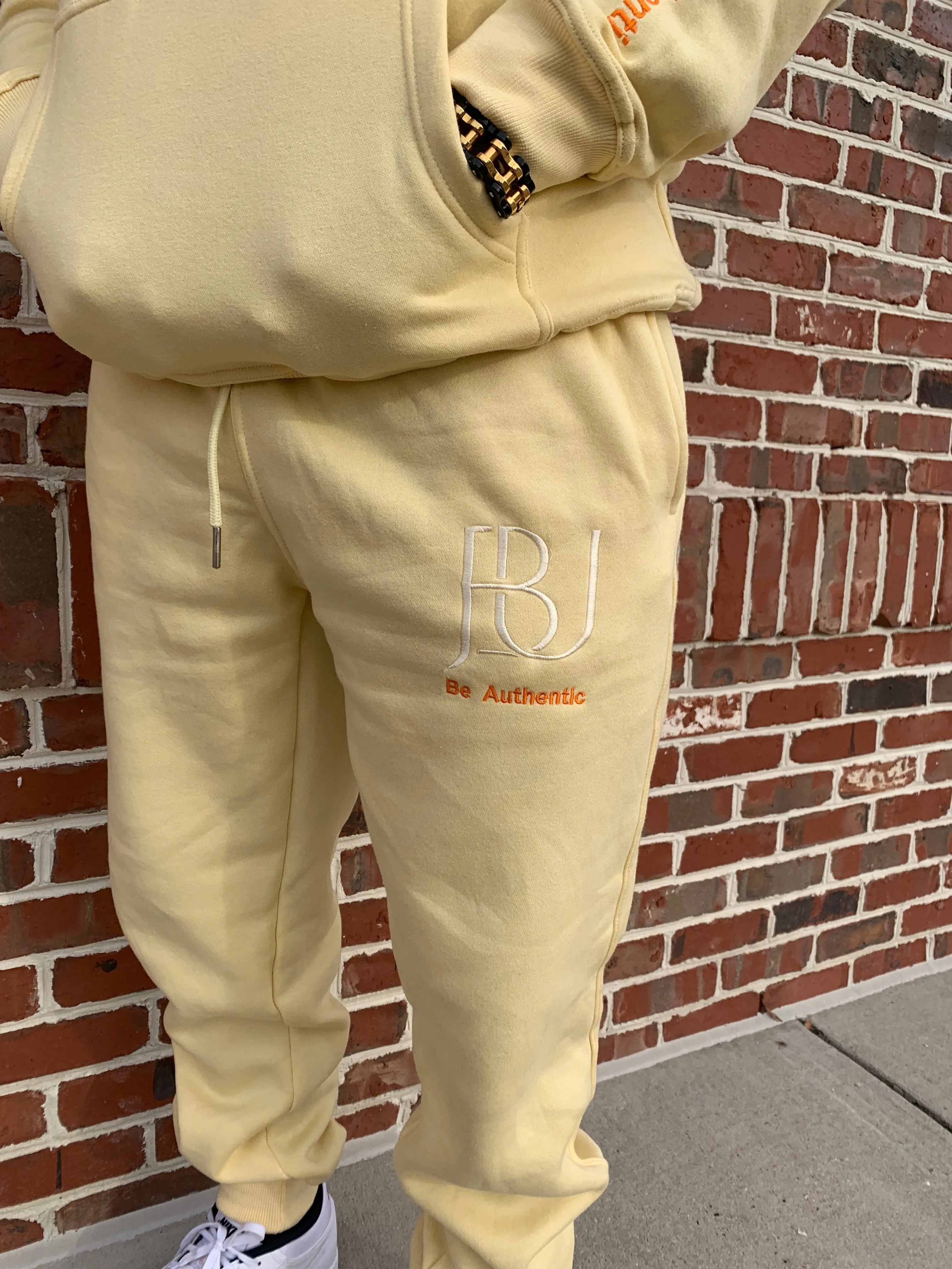 JBU Cream Embroidered Hoodie
