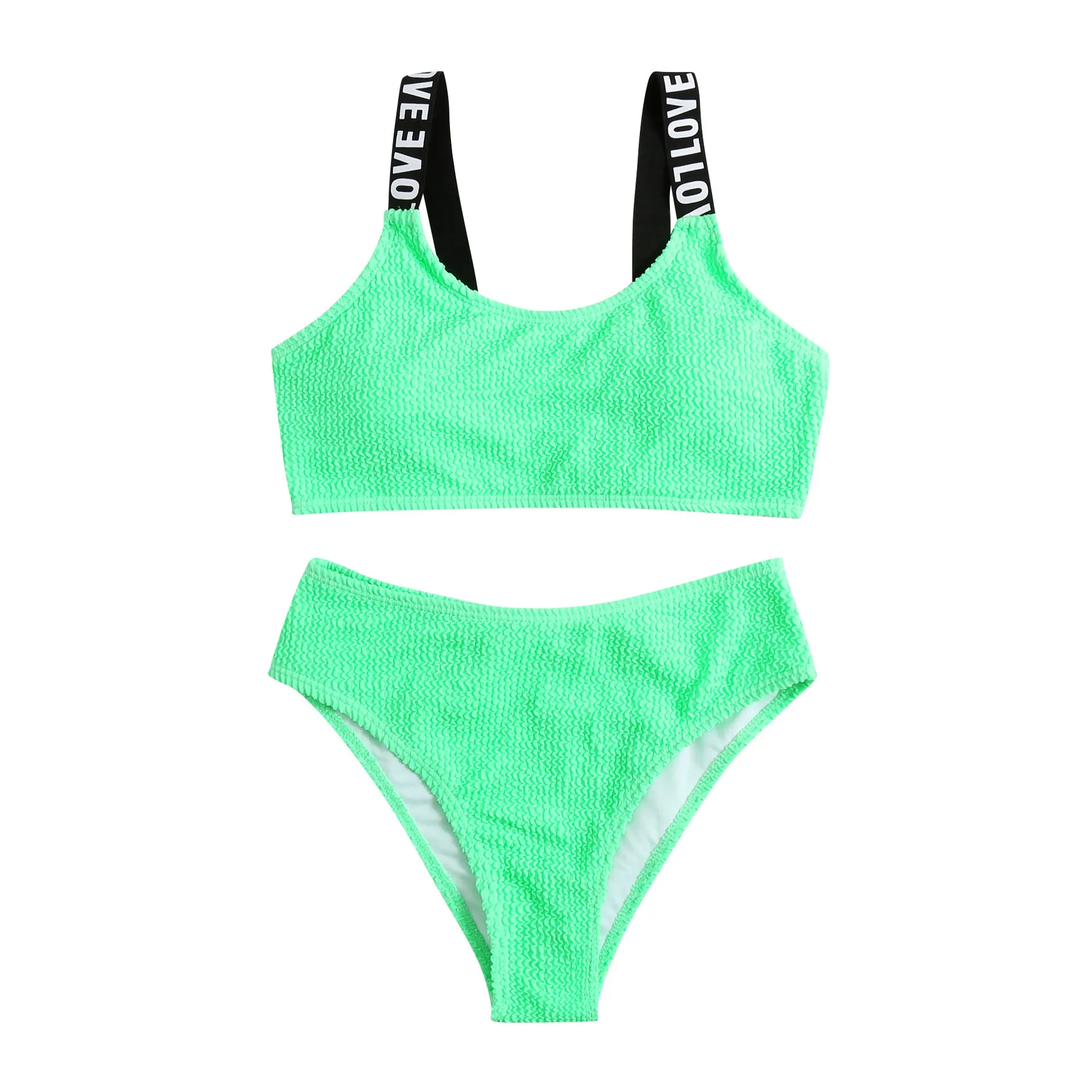 Letter Print Bikini Set