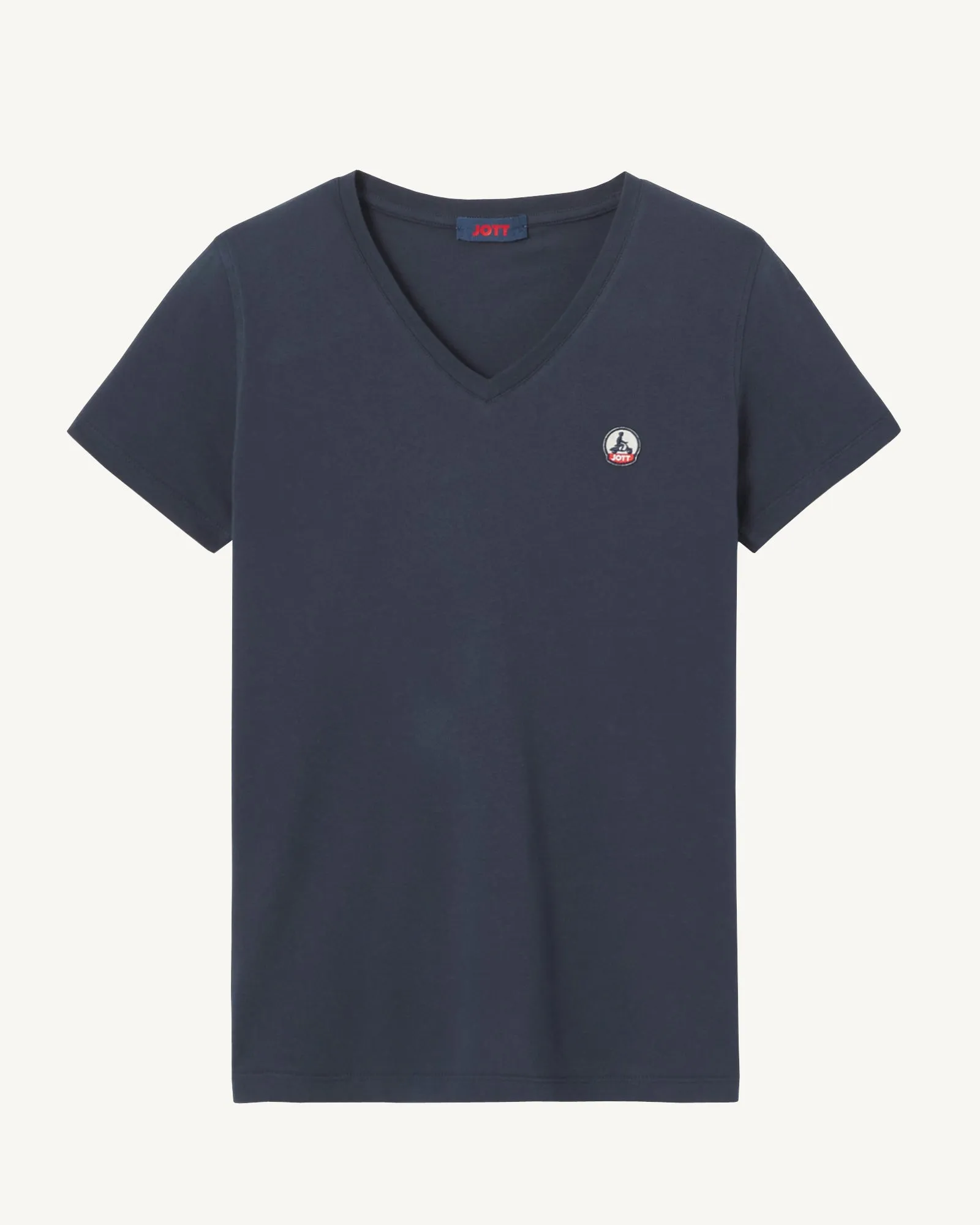 Navy Cancun single-size V-neck organic cotton T-shirt