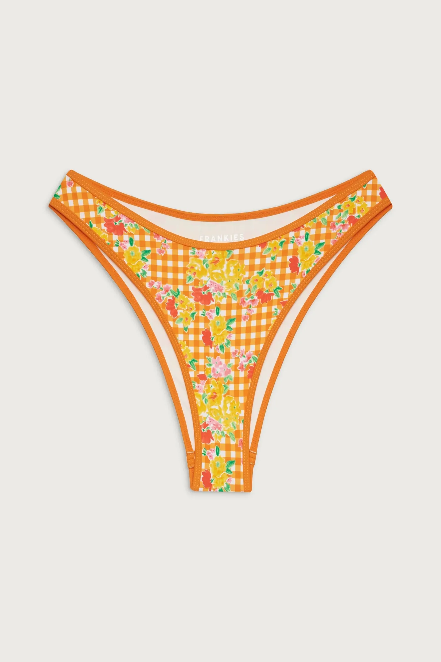 Nick Top with Dove Bottom in Marigold Gingham