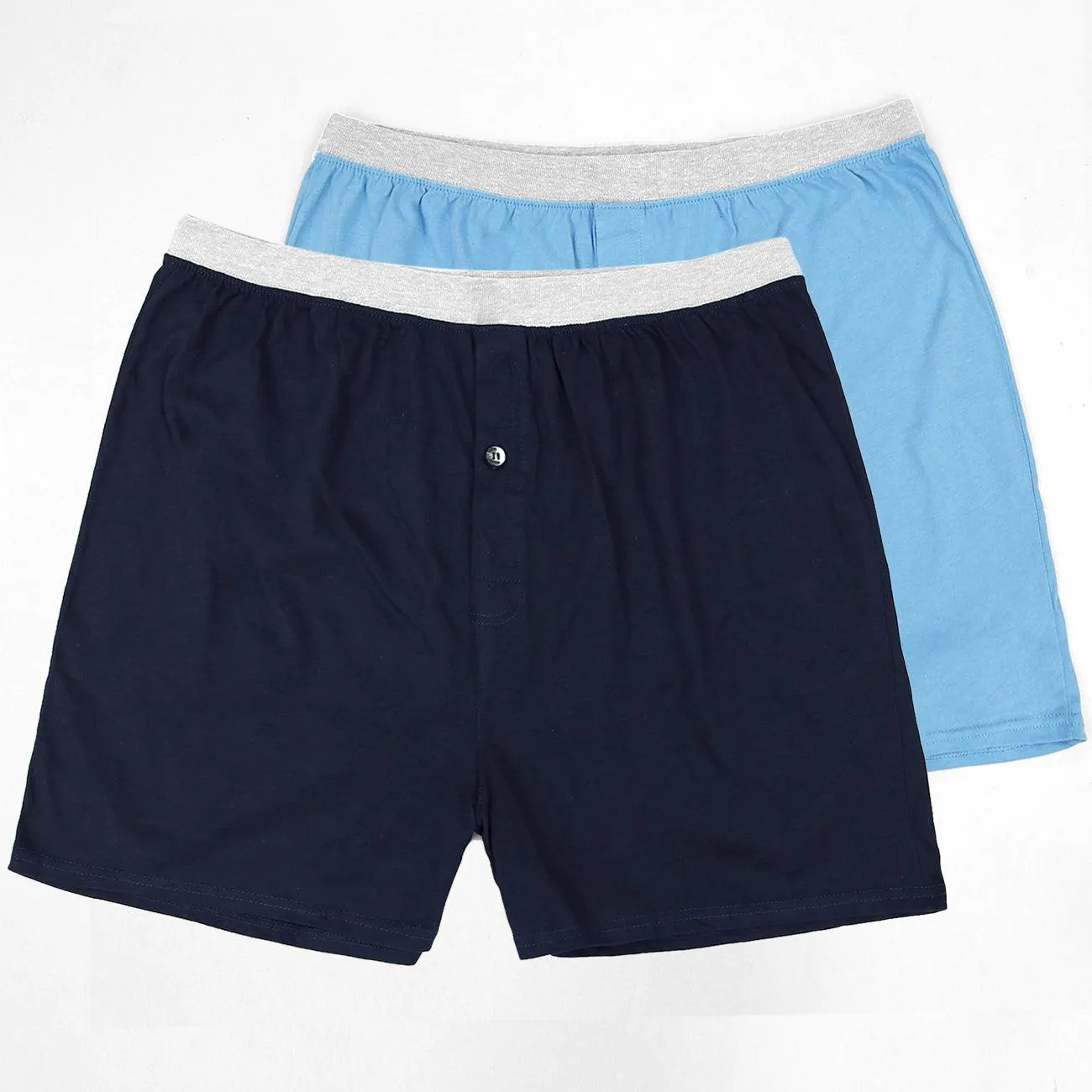 One Button Fly Pack Of 2 Boxer Shorts For Men (FL-11697)
