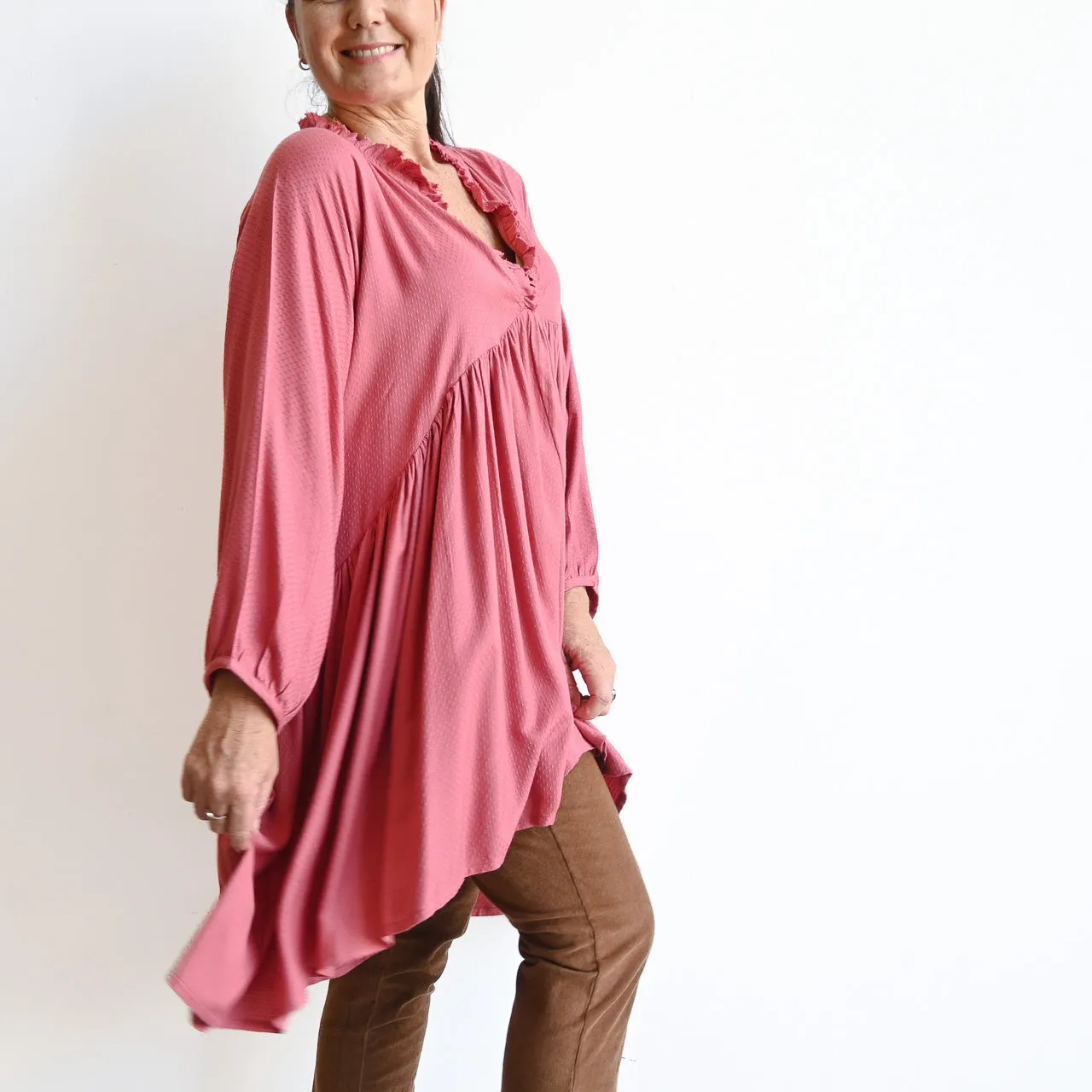 Peak-Hem Tunic Top by Escape - 3239