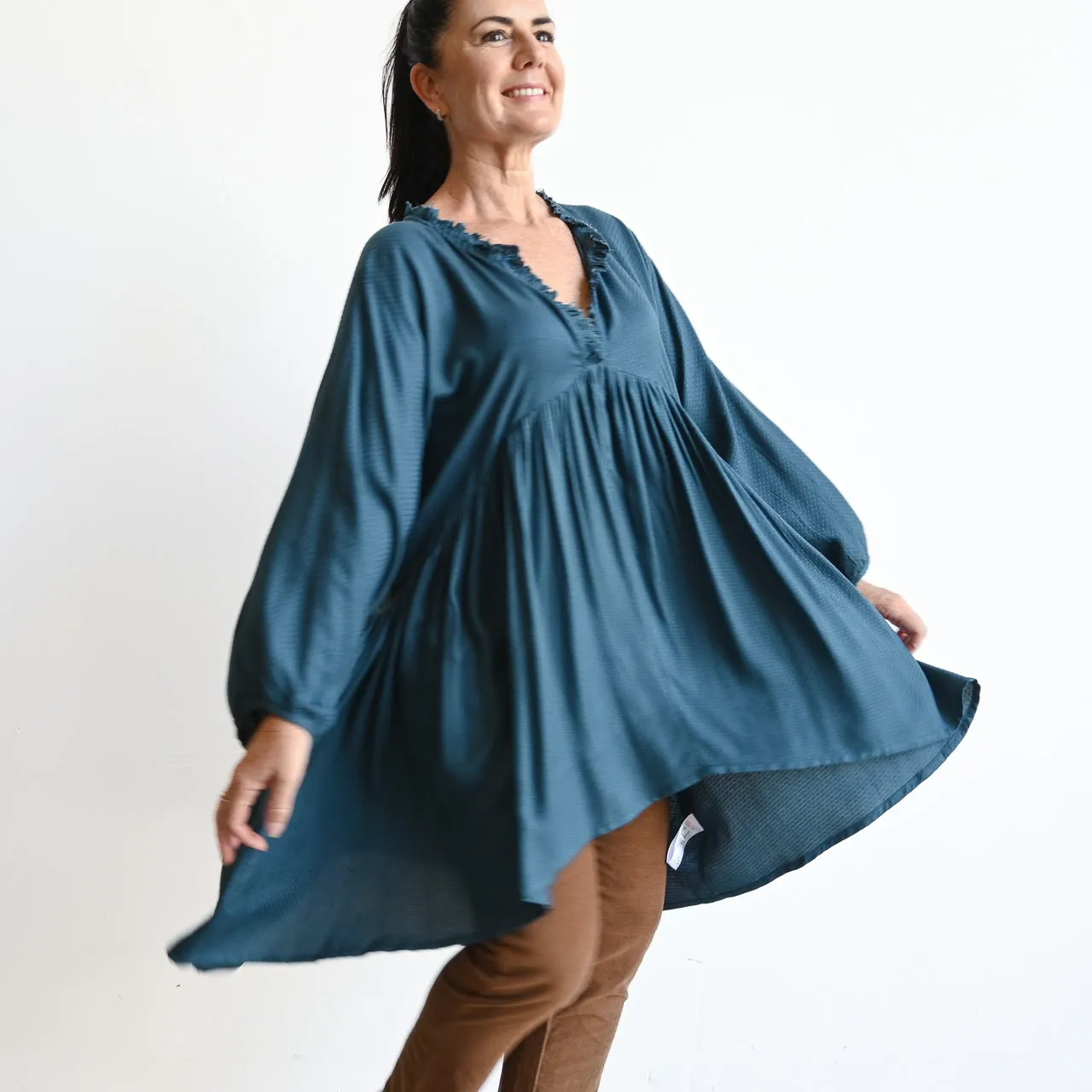 Peak-Hem Tunic Top by Escape - 3239