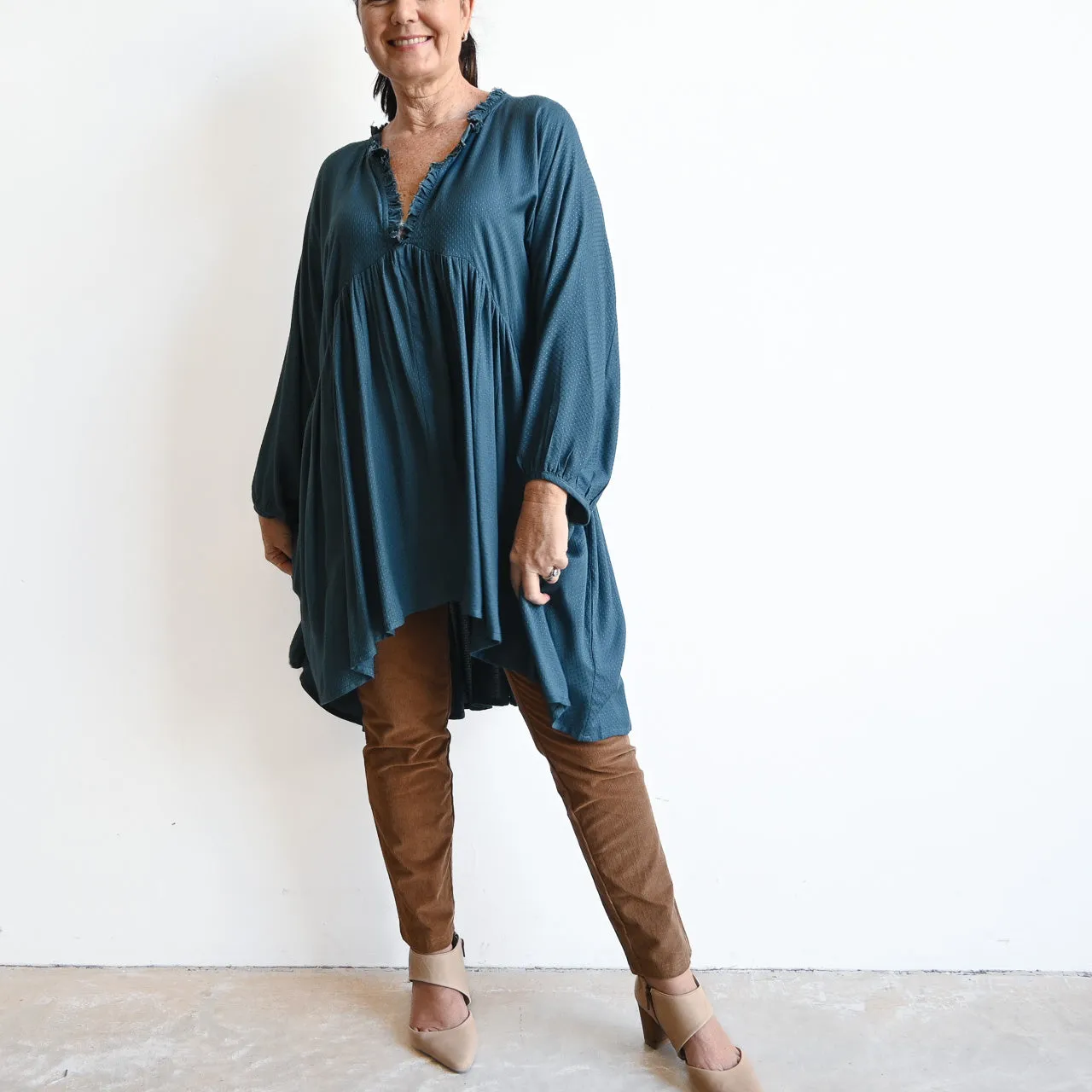 Peak-Hem Tunic Top by Escape - 3239
