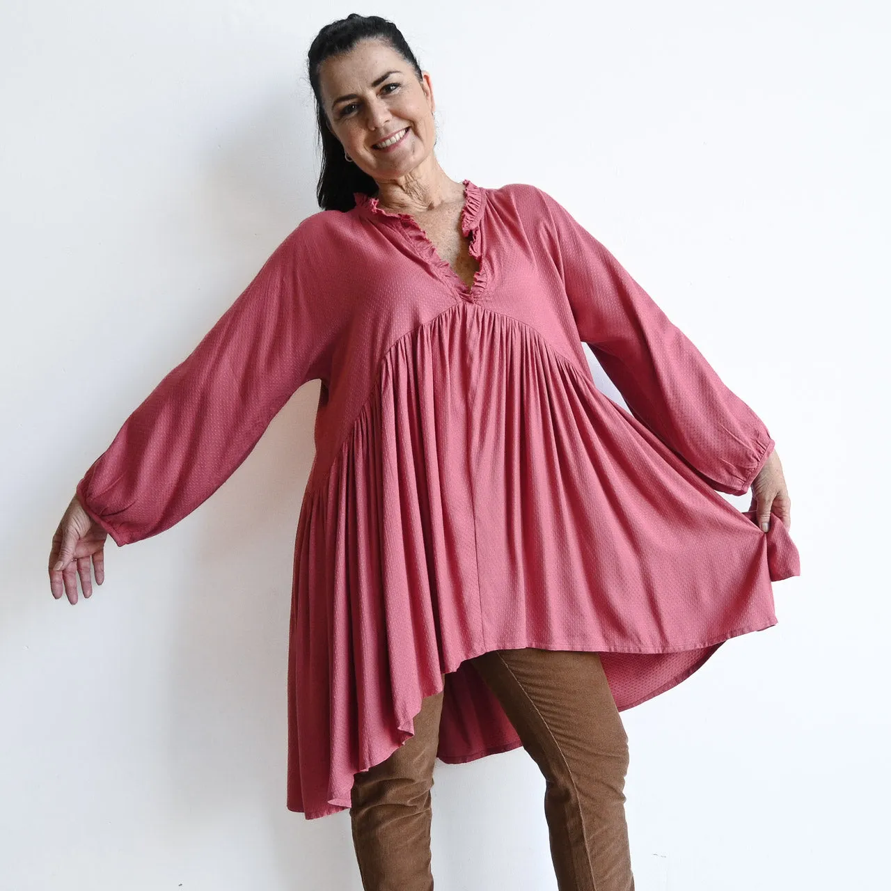 Peak-Hem Tunic Top by Escape - 3239