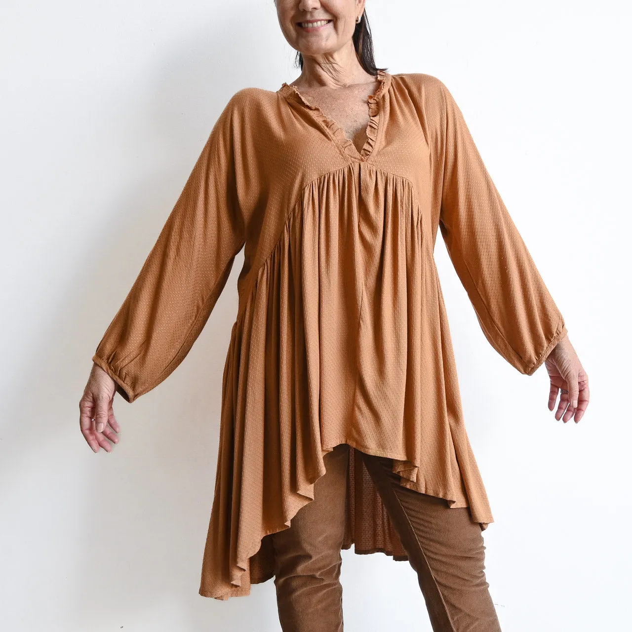 Peak-Hem Tunic Top by Escape - 3239