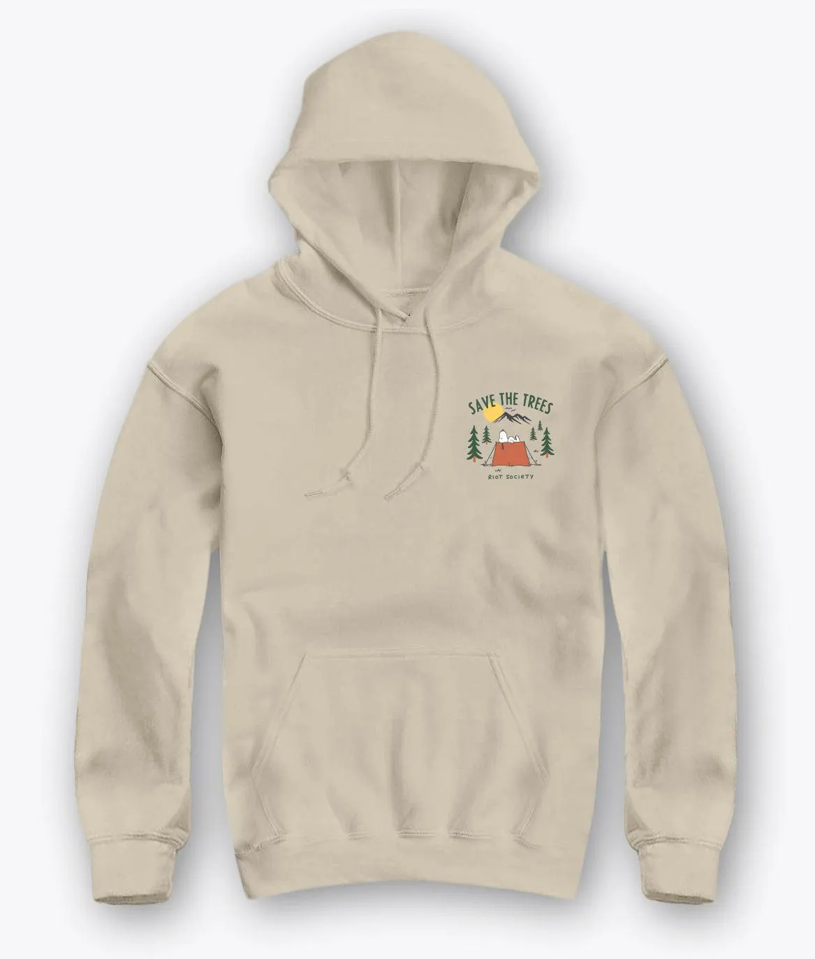 Peanuts Snoopy Save the Trees Womens Hoodie