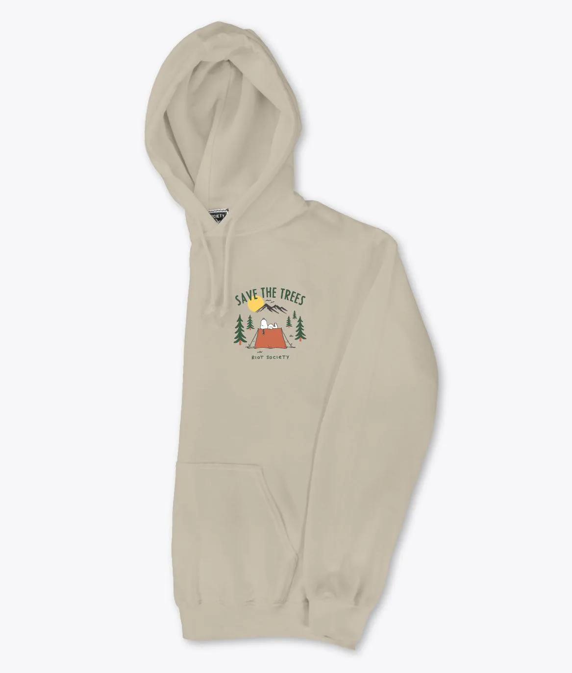 Peanuts Snoopy Save the Trees Womens Hoodie