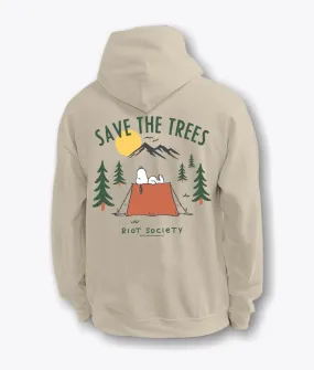 Peanuts Snoopy Save the Trees Womens Hoodie