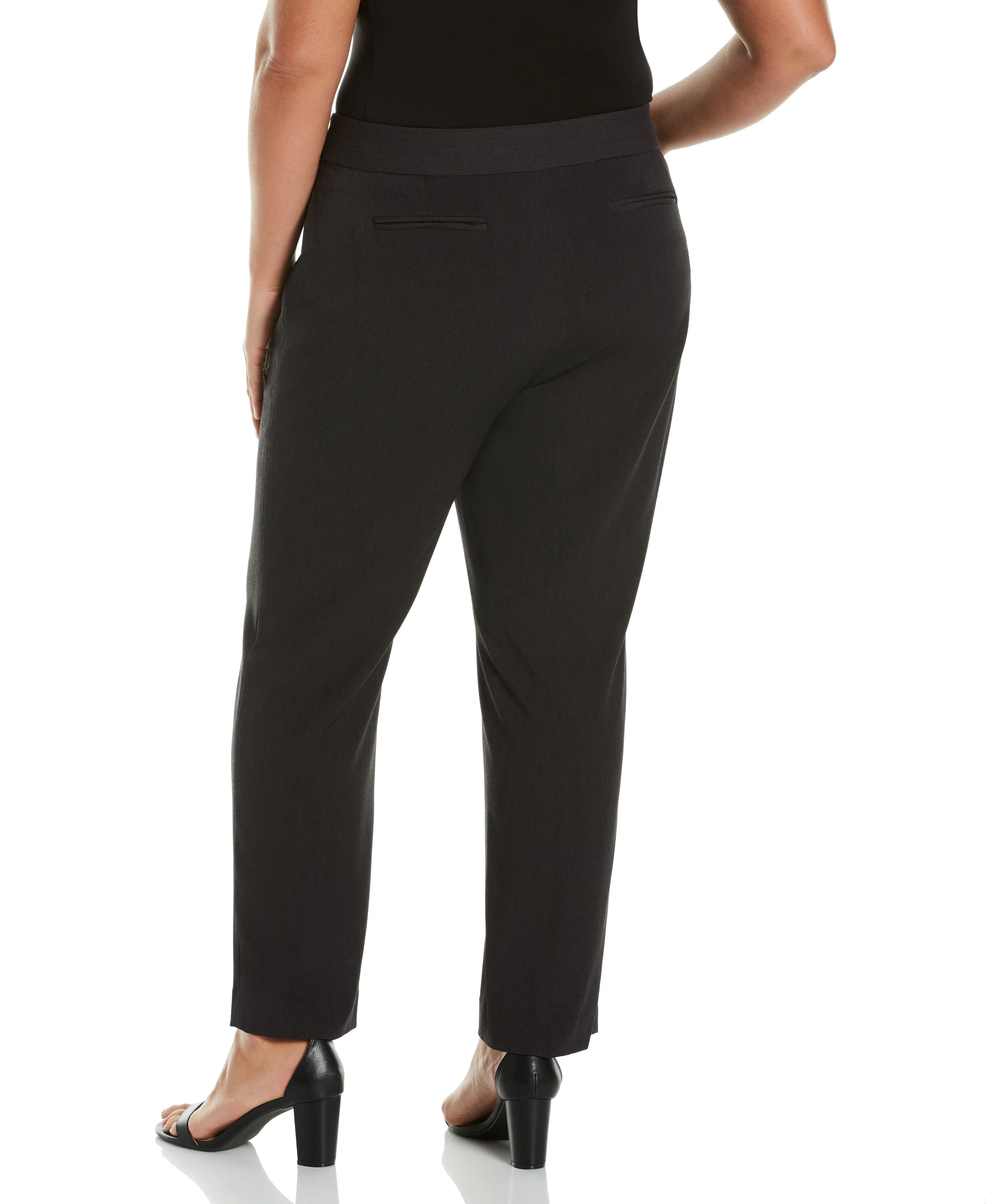 Plus Size Slim Leg Stretch Gabardine Pant - Curvy Fit