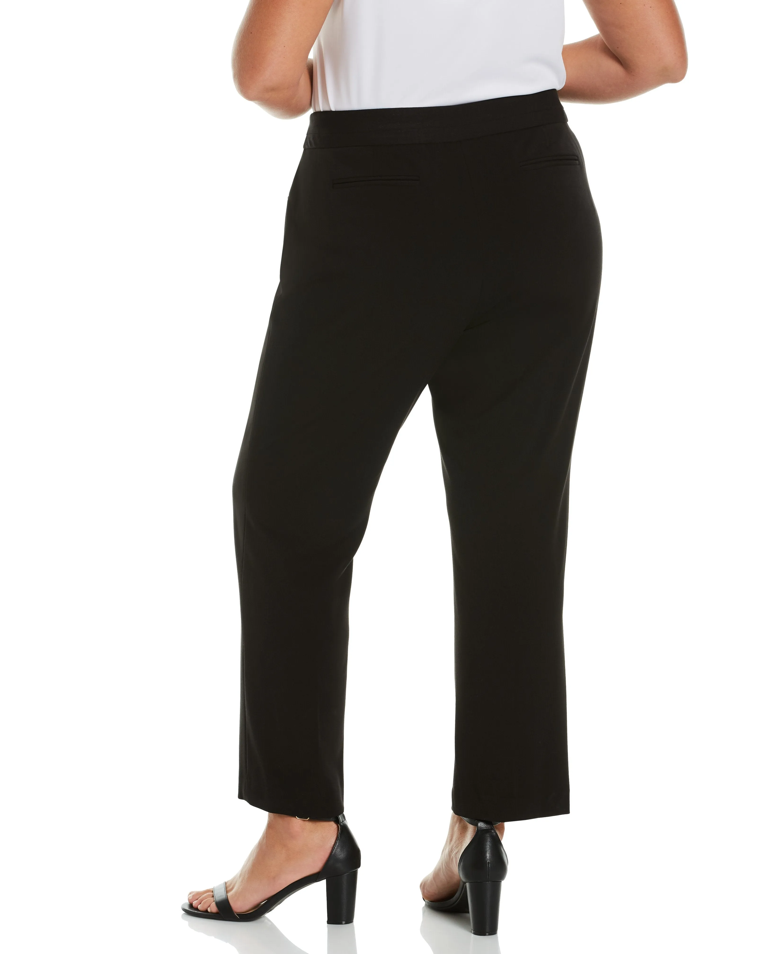 Plus Size Slim Leg Stretch Gabardine Pant - Curvy Fit