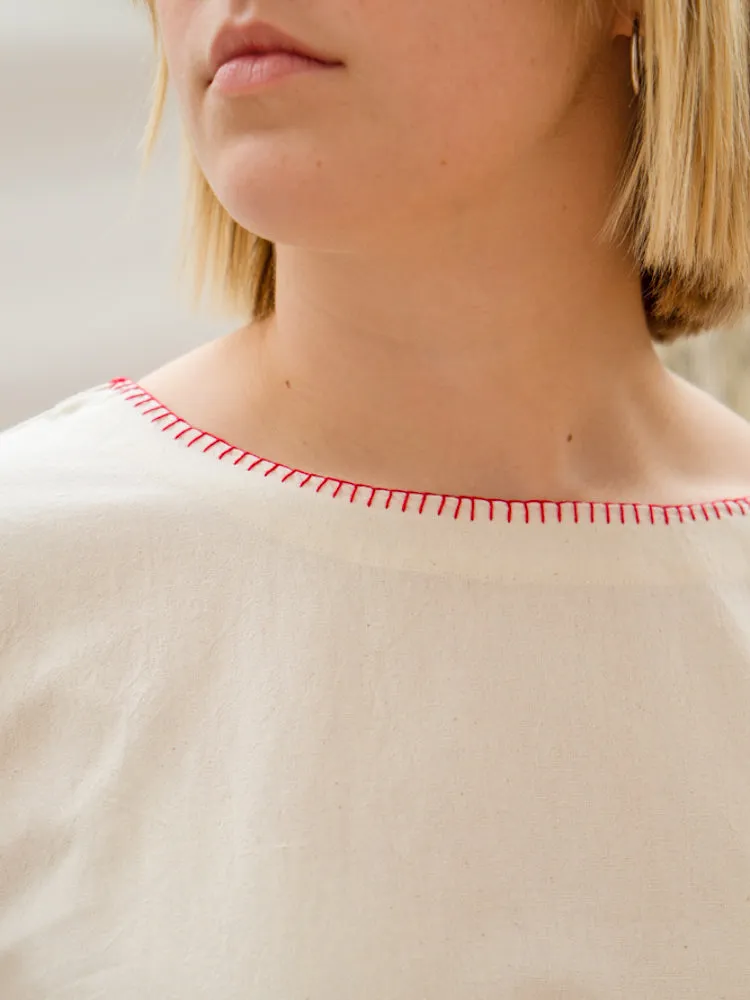 Pocket Tunic Top - People Gathering Print