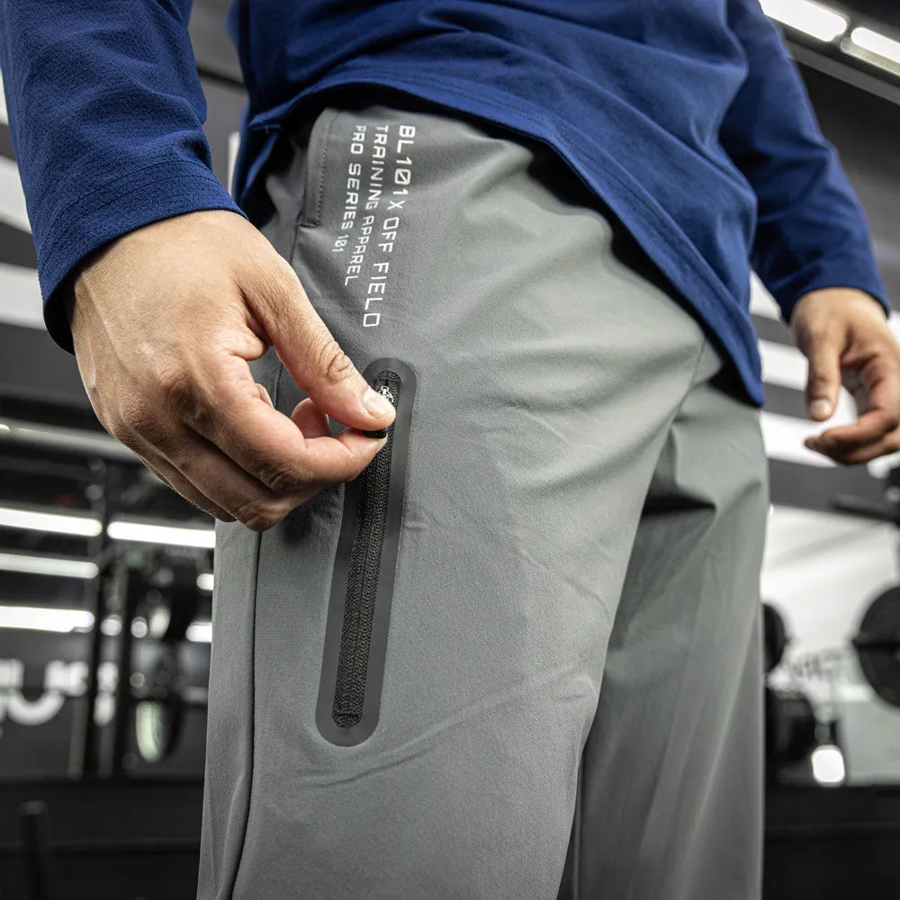 Mens Performance Gray Joggers with Long Cuffs for Enhanced Mobility and Comfort