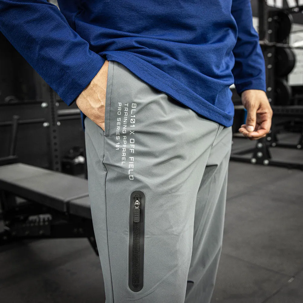 Mens Performance Gray Joggers with Long Cuffs for Enhanced Mobility and Comfort