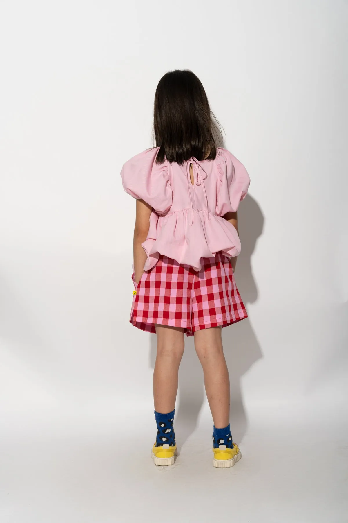 RED AND PINK GINGHAM BOXER SHORTS