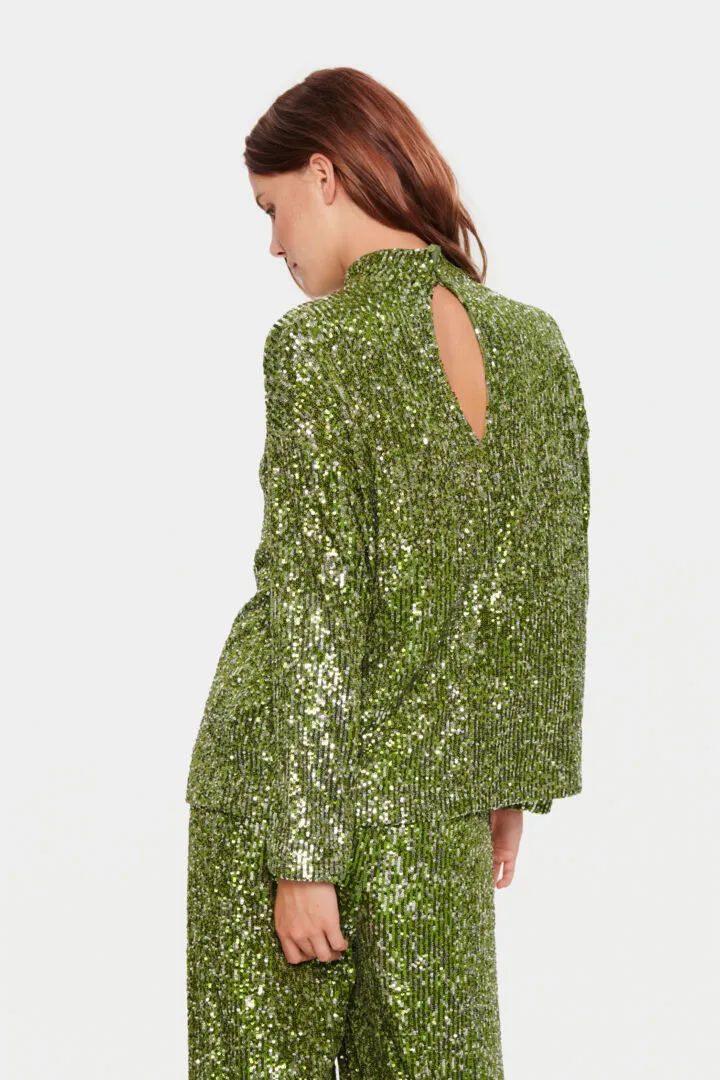 Saint Tropez Reyana Blouse Calla Green