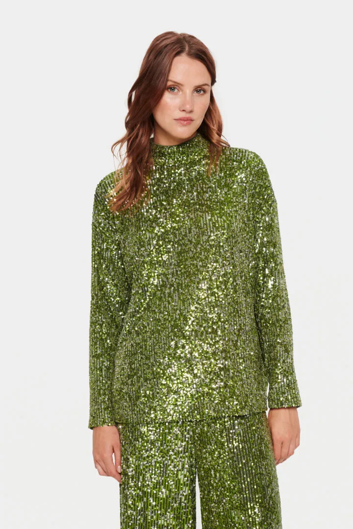 Saint Tropez Reyana Blouse Calla Green