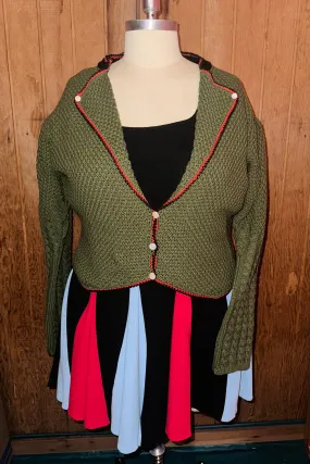 SAMPLE #161 - 3X Green Cotton Sweater