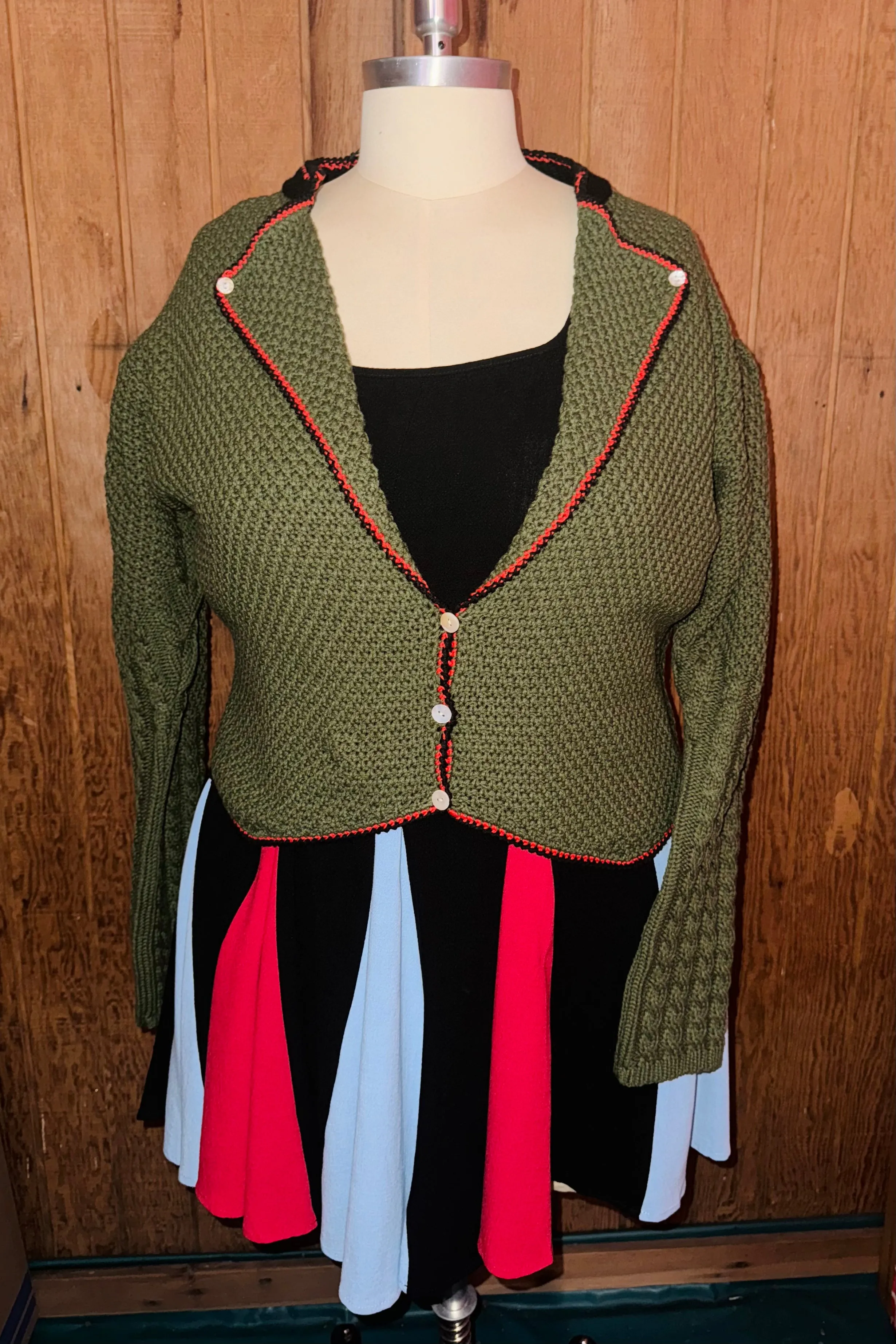SAMPLE #161 - 3X Green Cotton Sweater