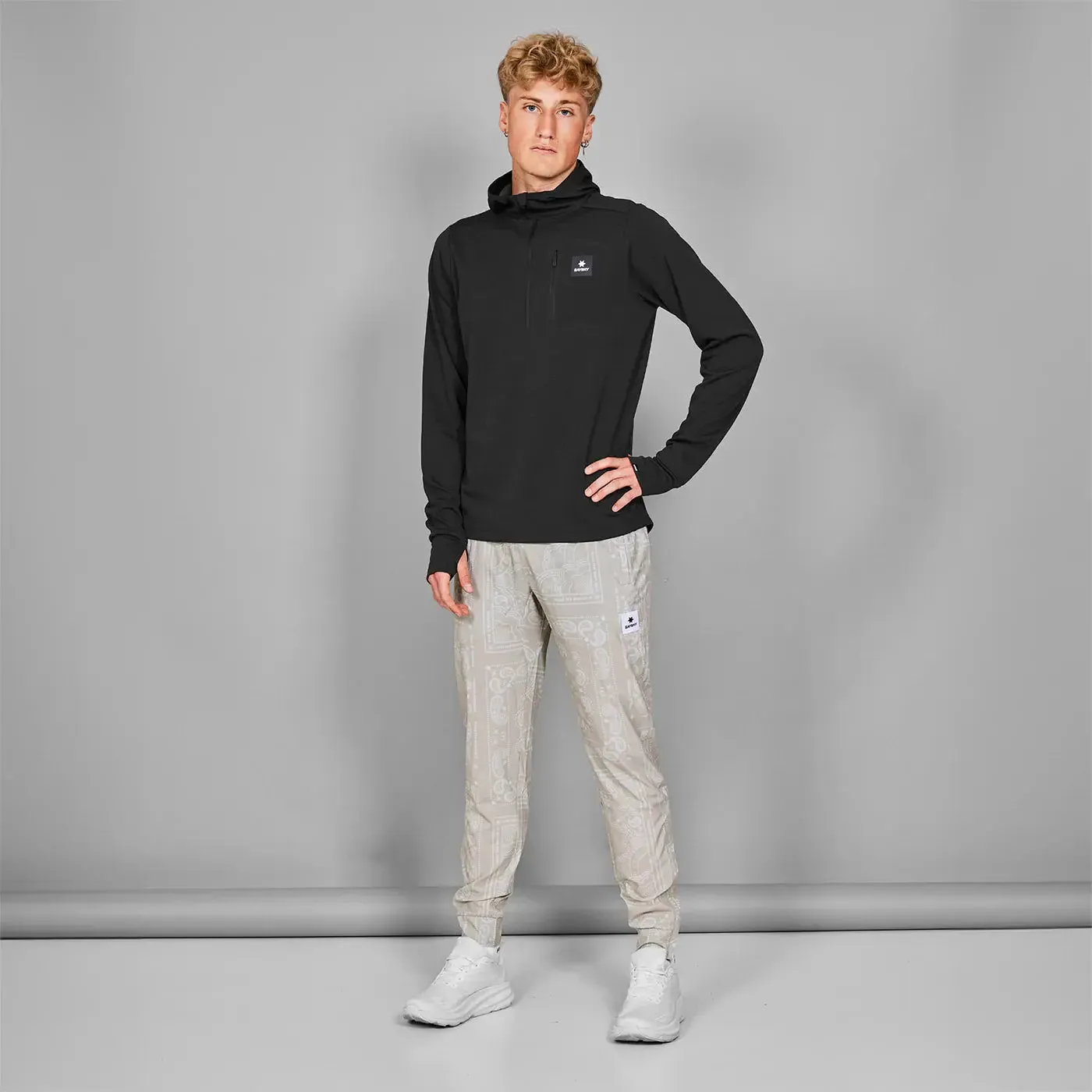 Saysky | Pace Half Zip Hoodie | Heren | Black