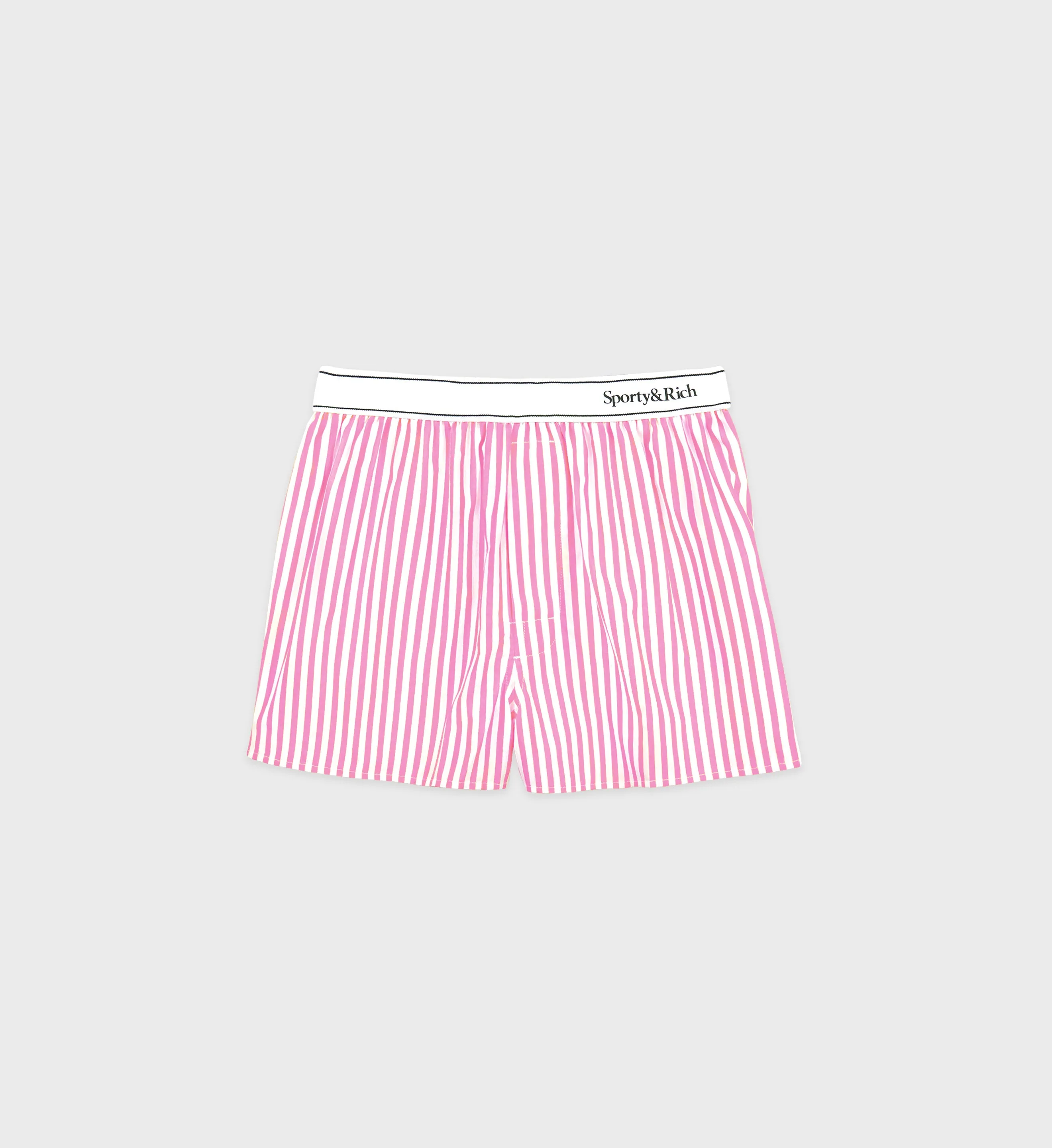 Serif Logo Boxer Short - Pink Striped