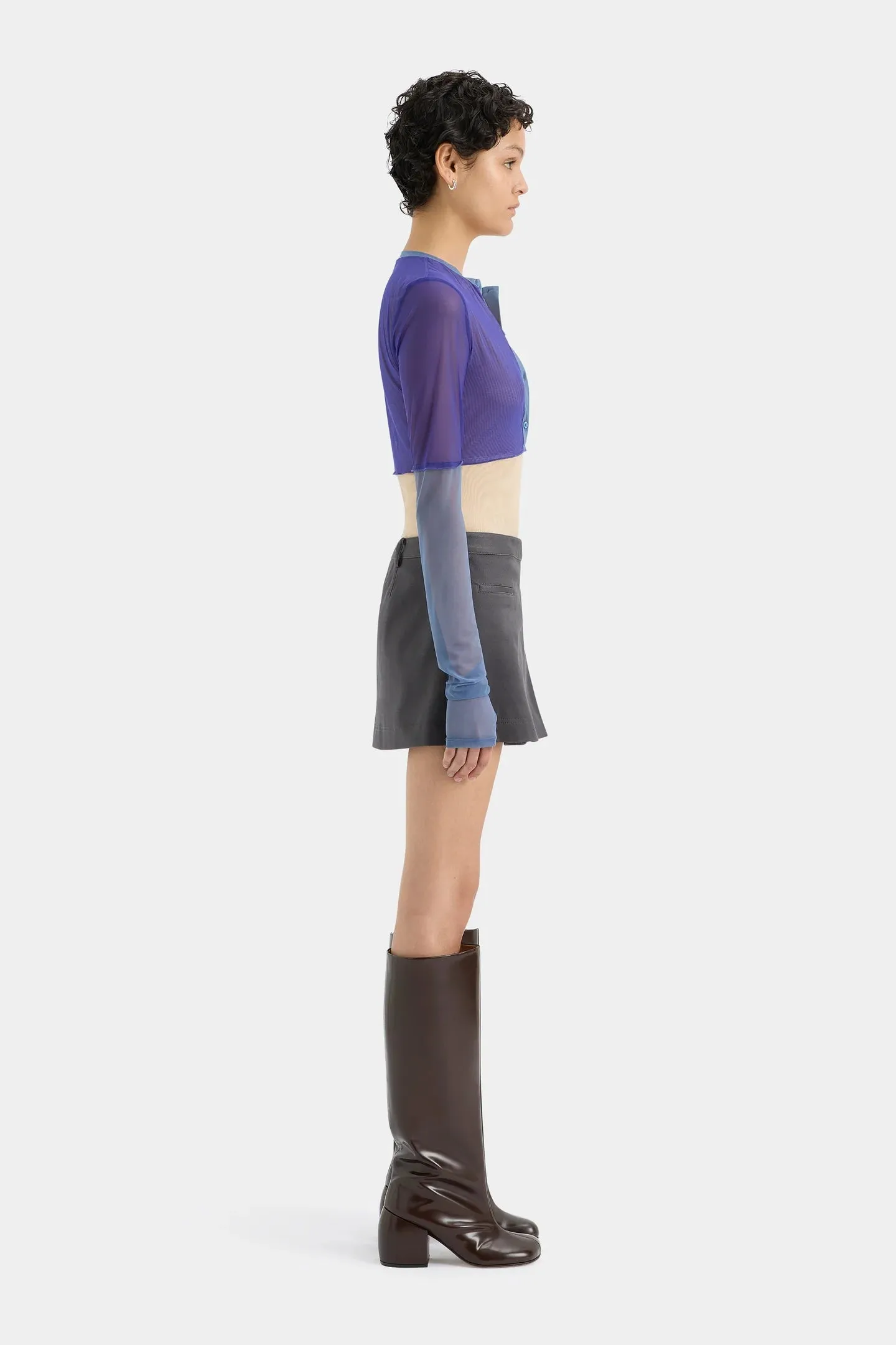 SIR. Brixton Mini Skirt - Steel