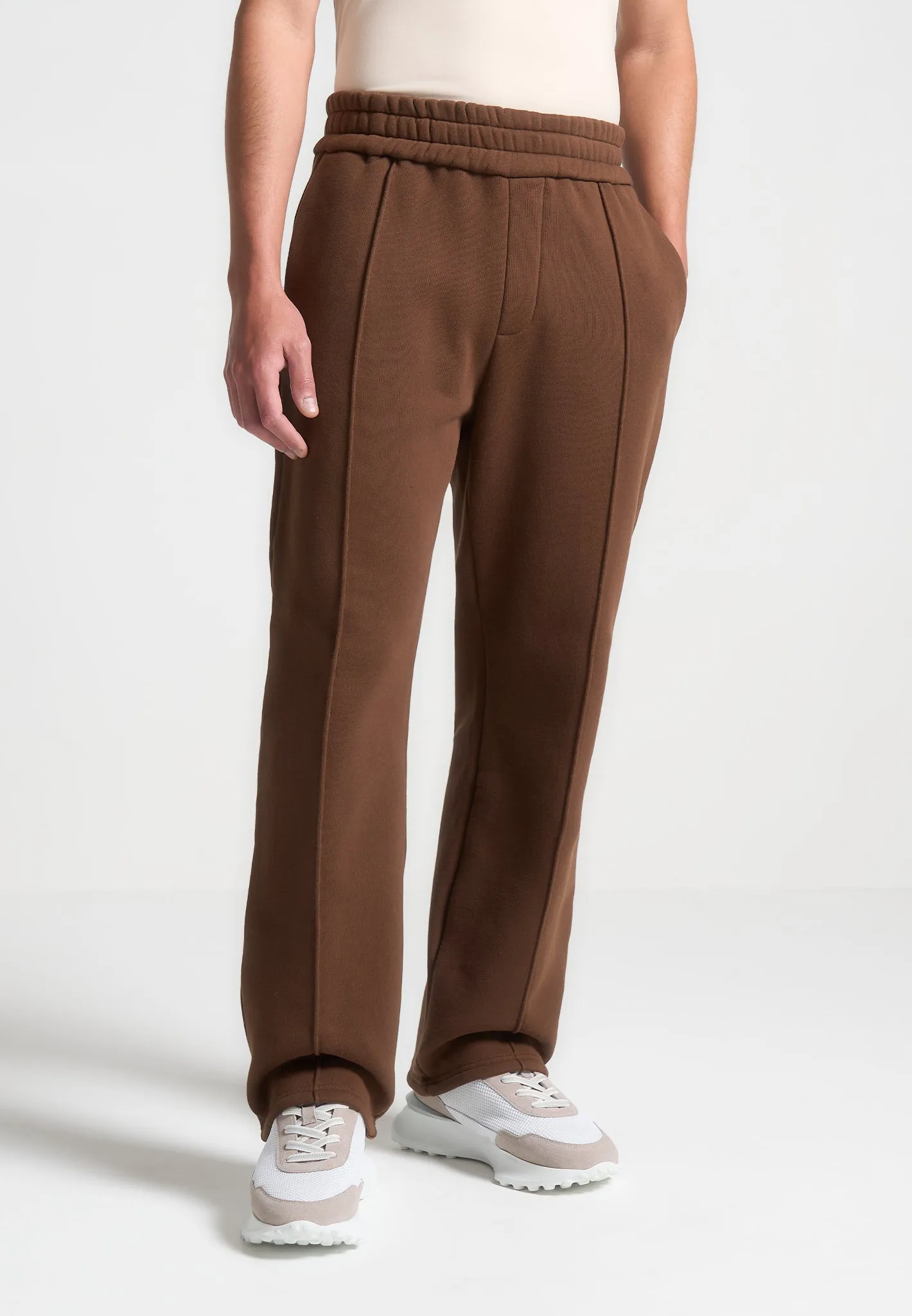 Éternel 420GSM Pintuck Joggers - Brown