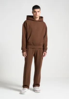 Éternel 420GSM Pintuck Joggers - Brown