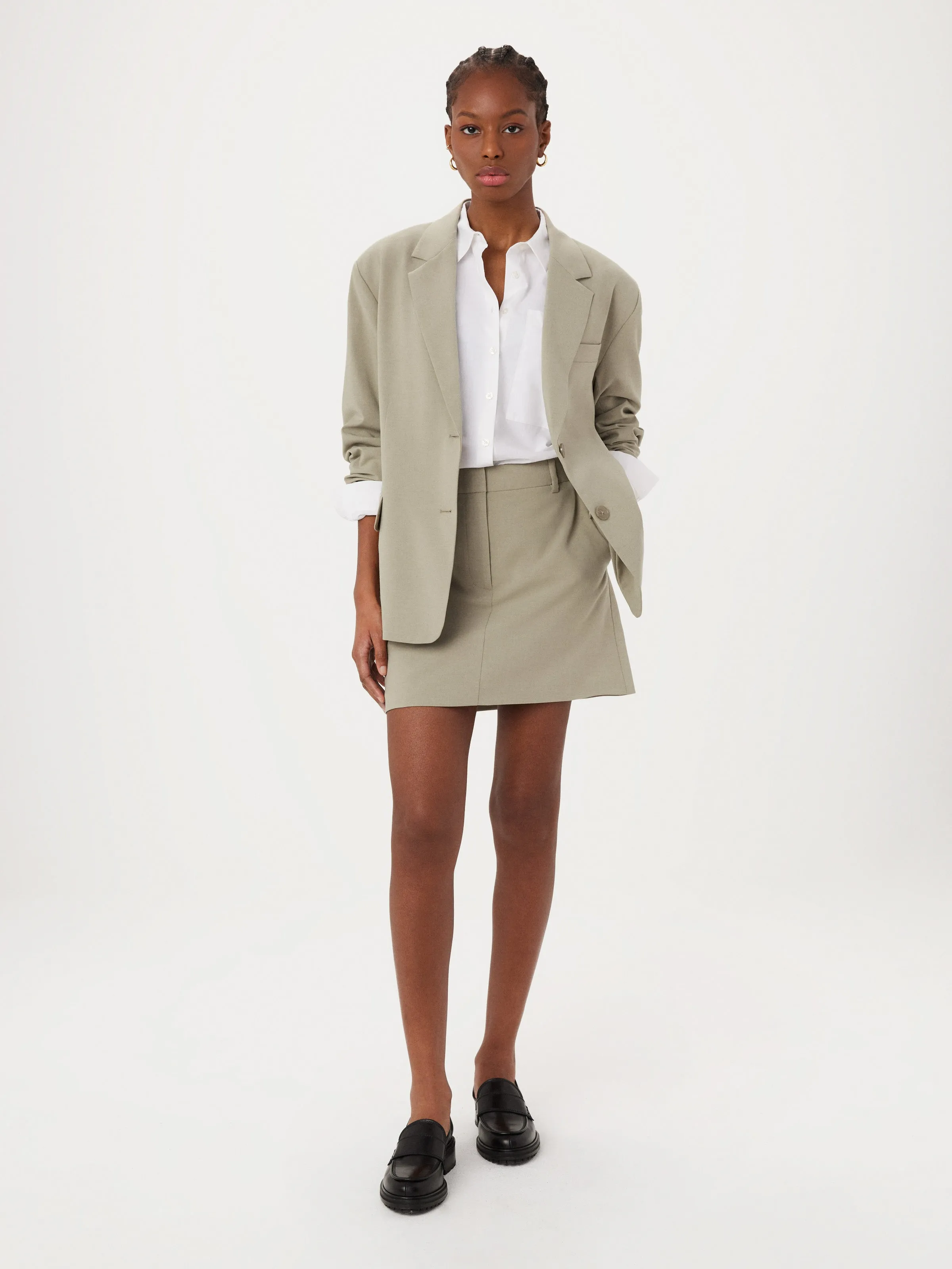 The Mini Skirt in Light Khaki