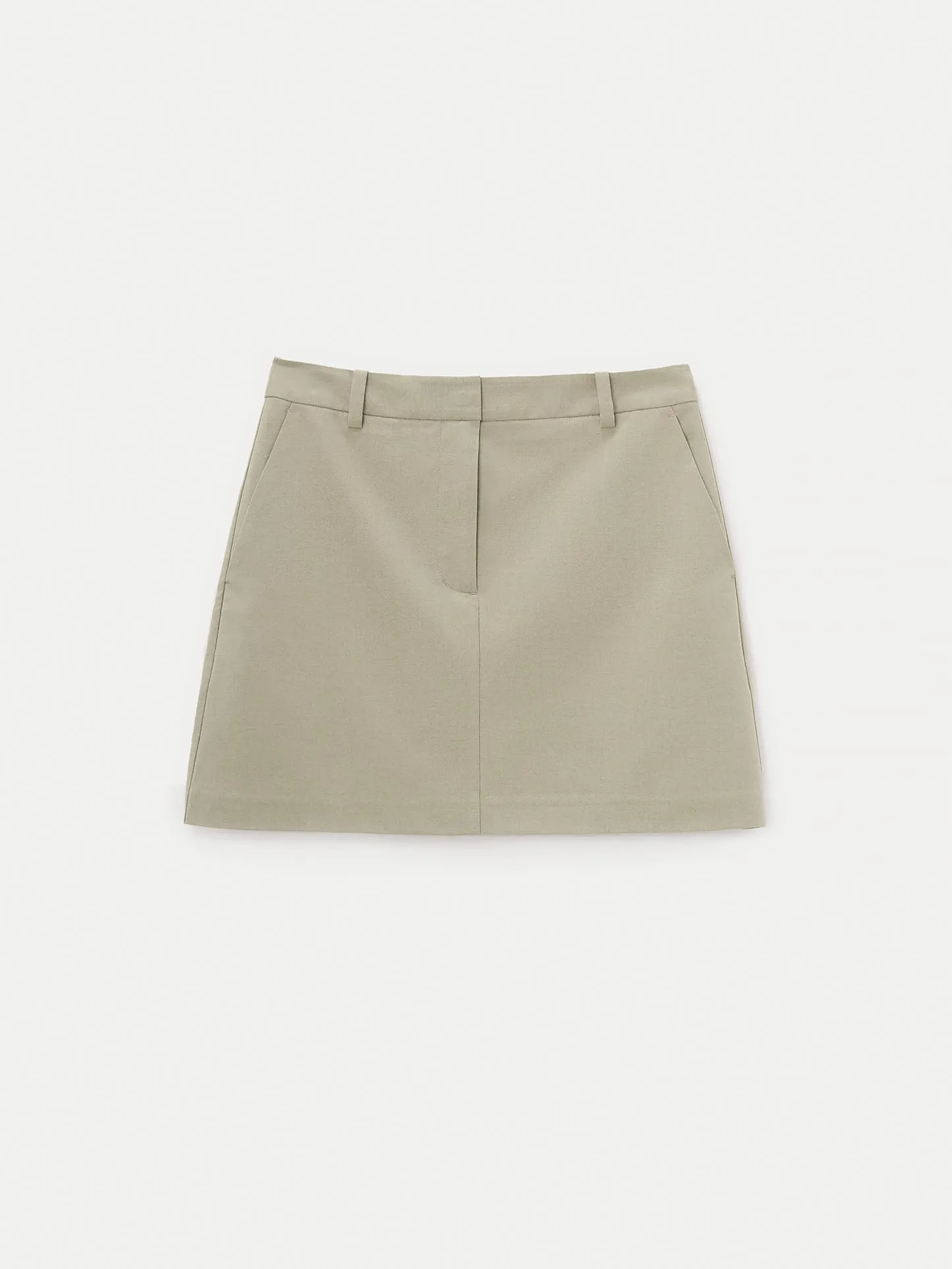 The Mini Skirt in Light Khaki
