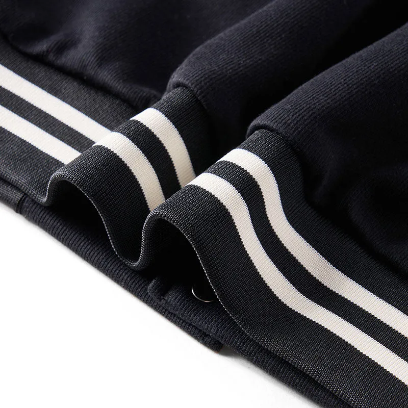 Tokyo-Tiger Black Cat Transport Pattern Japan Embroidery Varsity Jacket