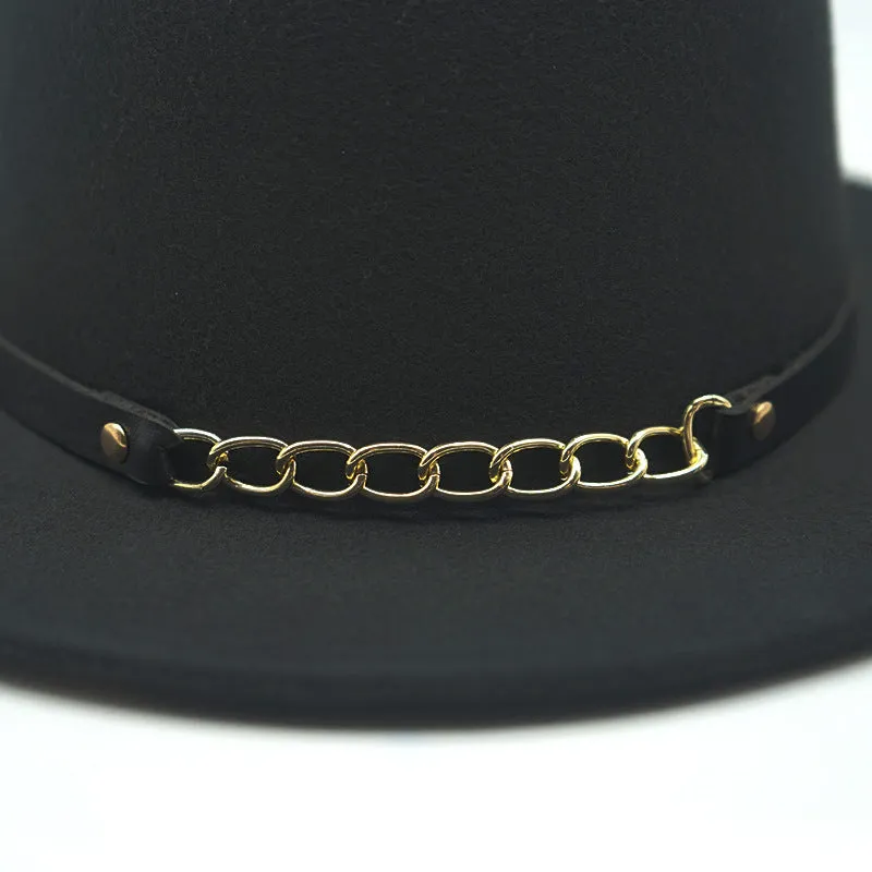 Unisex Solid Color Retro British Style Flat Top Hat