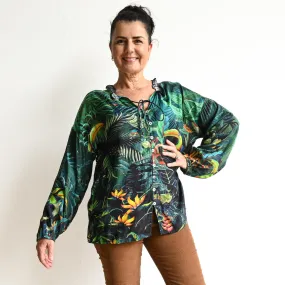 Vogue Button Through Blouse by Orientique Australia - Amazon - 72467