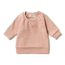 Wilson and Frenchy Organic Waffle Sweat - Peach