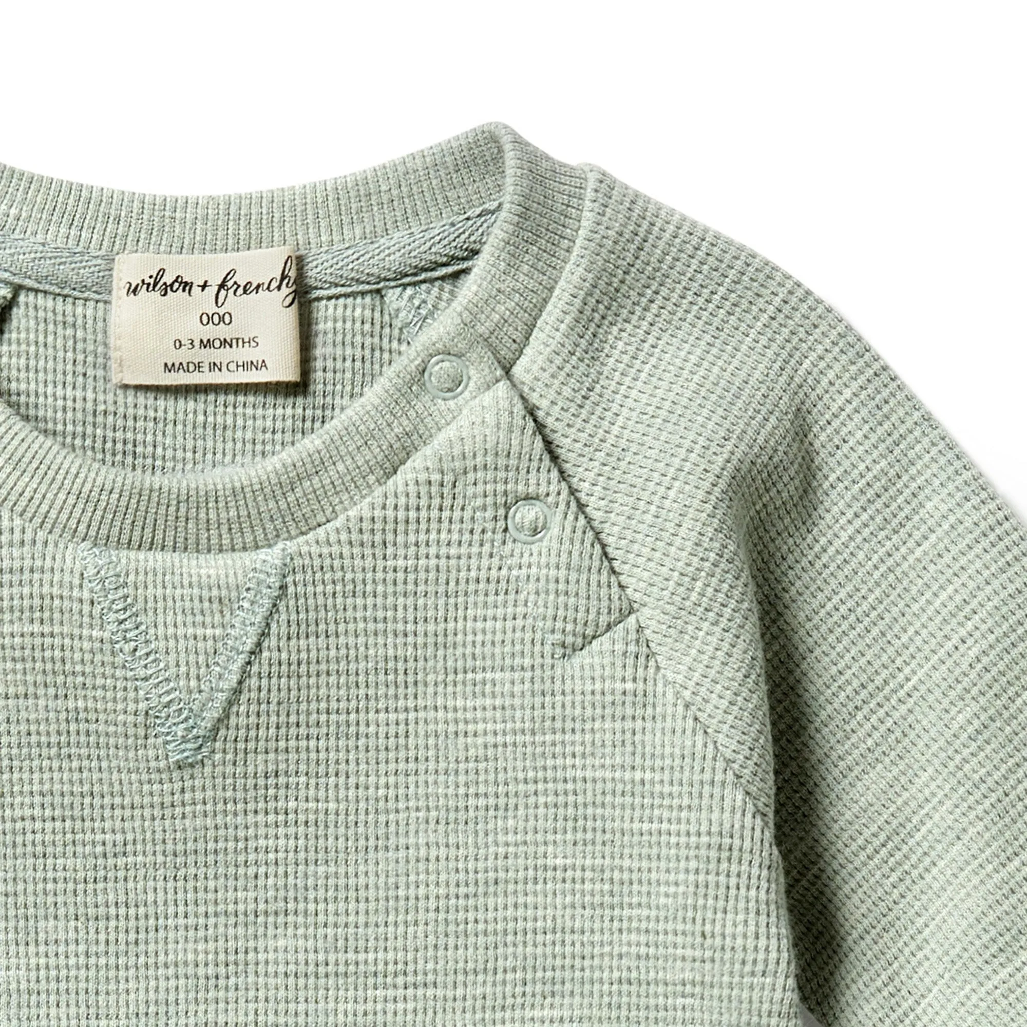 Wilson and Frenchy Organic Waffle Sweat - Sage